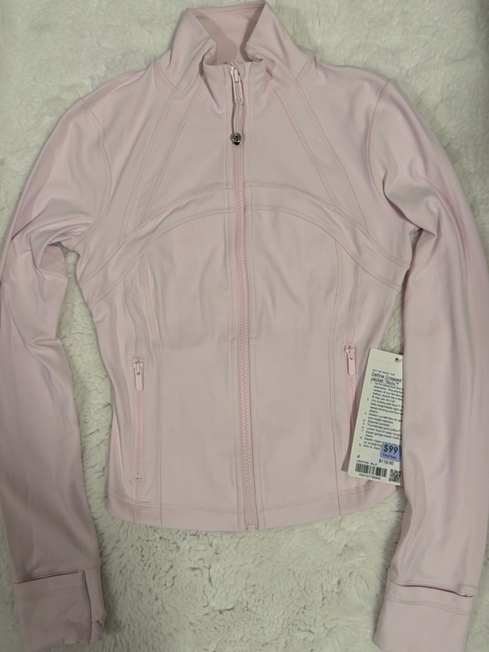 lululemon athletica Pale Pink Zip-Up Utility Jacket